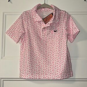 NWT Vineyard Vines polo, 2T micro beach/grill. Neon confetti.